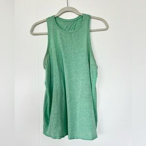 Lululemon tank top open back green size 6